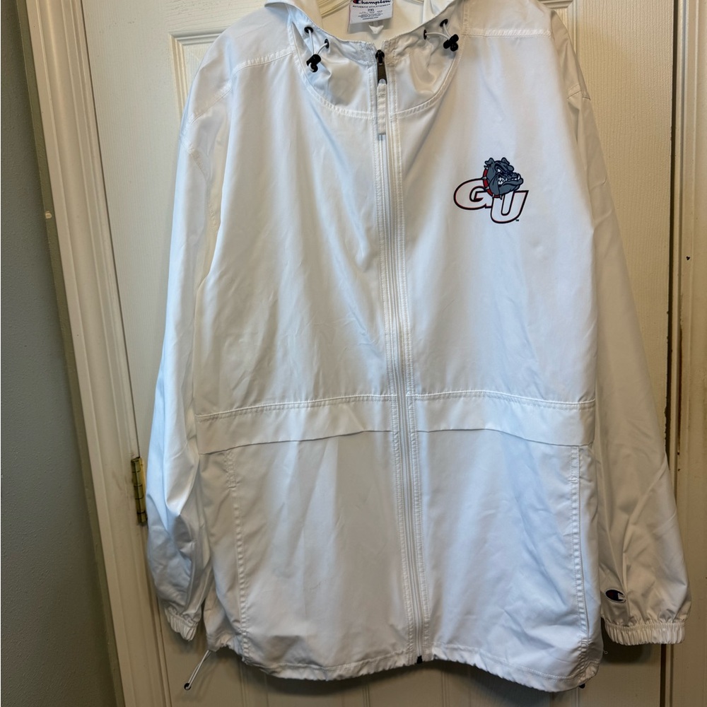 Champion XXL White Gonzaga Windbreaker
